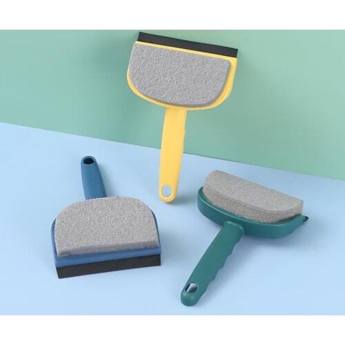 2 In1 Cleaning Brush Silicone With Blade Window Cleaner Wiper Brush Tool Squeegee Rubber For Kitchen Car Glass Shower Cleaning