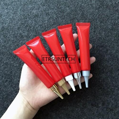 20 g/ml Red Glossy Soft Packing bottle Glow Eye Cream Essence Travel Cosmetic Container Bank Sample F1998