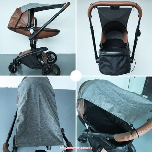 2021 Baby Stroller Sun Shade Foldable Universal Washable and Reusable Sun Shield with Exquisite Storage Bag for baby Stroller