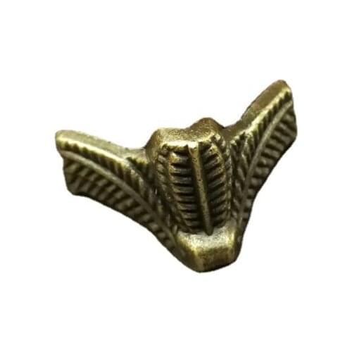 4PCS Antique Corner Protector Bronze Jewelry Chest Box Wooden Case Decorative Feet Leg Metal Corner Bracket Hardware