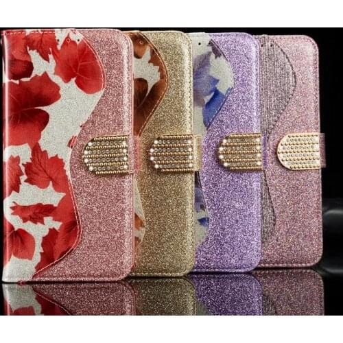 Diamond Buckle Flip Wallet Maple Leaf Bling Glitter Leather Case Cover For Samsung Galaxy Note 10 S10E S10 S9 S20 Ultra Plus