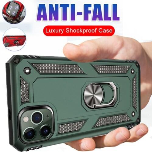 Magnetic Ring Case For iPhone 11 12 Pro Max SE 2020 Case Shockproof Armor Holder Cover For iPhone 12 mini XR XS 8 7 6 Plus Cases
