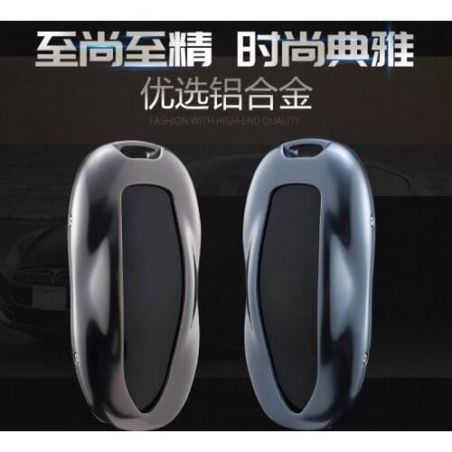 Model S Car Key Cover For Tesla Model 3 2021 Accessories Key Shell Storage Bag Protector Aluminium Alloy Model S Model3 1pcs/set