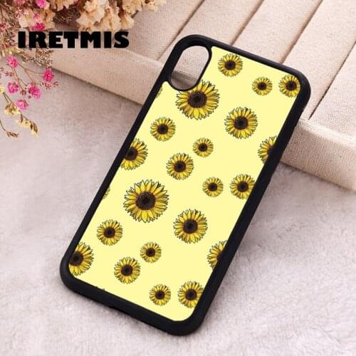 Iretmis 5 5S SE 2020 phone cover cases for iphone 6 6S 7 8 Plus X Xs Max XR 11 12 MINI Pro Soft Silicone TPU Sunflowers