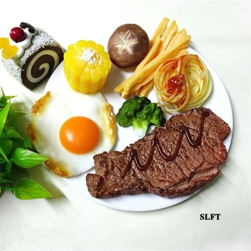 Fake Western food props store decor vegetables slices Italy noodles shrimp Chicken Wings hamburger steak beefsteak model
