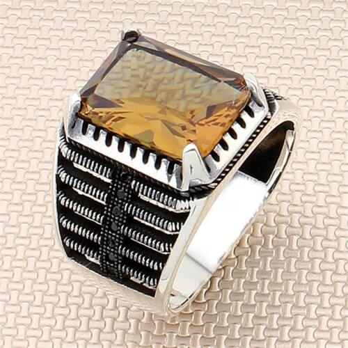 Sterling Silver Ring 925 With Stone For Men Zultanite Gemstone Gift For Him Mens Rings Handmade - Turkish Jewelry