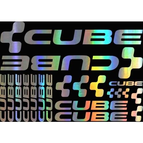 KIT CUBE ADESIVI BICI STICKERS BIKE MTB BDC BICICLETTA PRESPAZIATI vinyl decal