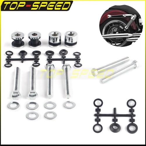 Motorcycle Backrest Docking Hardware Kit Detachable For Harley 2003-2017 FLSTFBS FLSTSB FXST FXSTB FXSTC 2005-2017 FLST FLSTN
