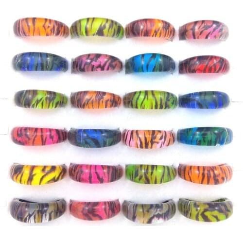 Fashion Resin Rings Kids Rings Mix Color Mix Size 50pcs Wholesale