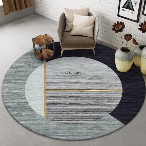 Customizable Gold Diamond Velvet Round Carpet Computer Chair Swivel Chair Floor Mat Living Room Bedroom Bedside Blanket