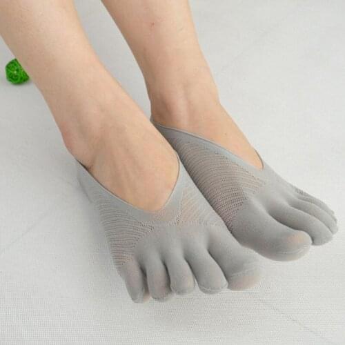 With Gel Tab Boat Sock Nylon Breathable Summer Pure Color Women Toe Socks Compression Socks Invisible 3Pair