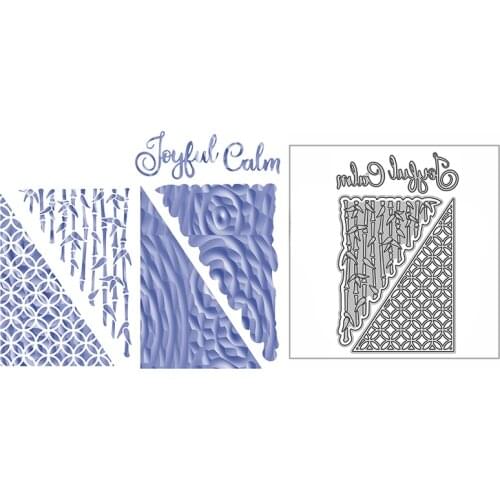 New Joyful Calm Bamboo Corner Craft Embossing Mold 2021 Metal Cutting Dies for DIY Decor Scrapbooking Album Card Making No Stamp