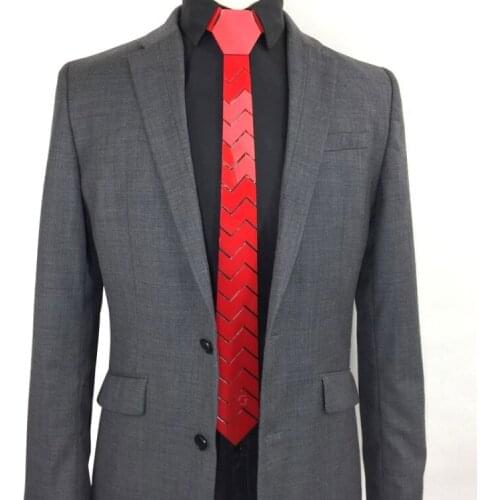 Refreshing Red Fashion Wedding Outfit Matched Necktie Stylish Red Ties Skinny All Match Men Accessory
