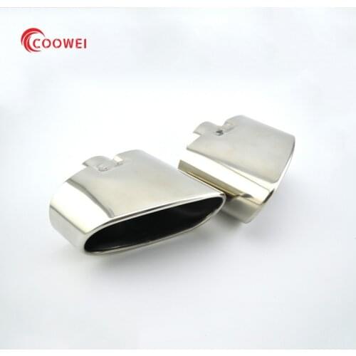 Pair Chrome Exhaust Dual Tail Pipe Muffler Tip Stainless Steel For BMW X5 E70 2008 2009 2010 2011 2012 2013 auto accessories