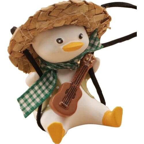 Swing Duck Car Pendant Cute Cartoon Rear View Mirror Pendant Swing Little Duck Car Decoration For Auto Car Interior Accessories