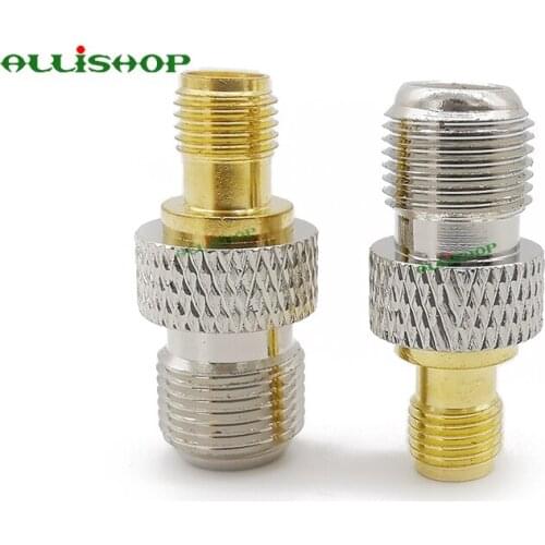 ALLISHOP RF Adapter F TV Female Jack To SMA female Gold Plating RF Connector Antenna Auto Radio #Rocheuk