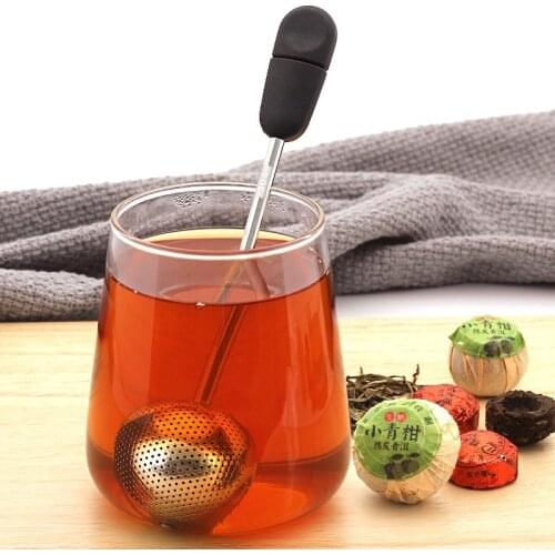 Home Tea Strainers Stainless Steel Fine Mesh Tea Infuser Drain Strainer Mesh Tea Ball Filter Handle Strainer Rotation Infuser
