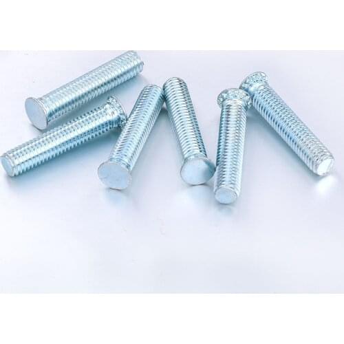 72pcs M4 pressure riveting screws studs thread riveted nails flat head rivet bolt pressured plate screws zinc plating 22mm-40mm