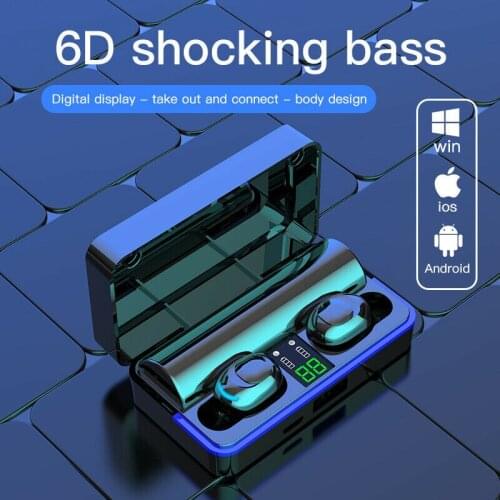 X8 TWS Bluetooth True Wireless Earphones 5D Stereo Earbuds Mini TWS Waterproof Headfrees Power Bank For Smart phones