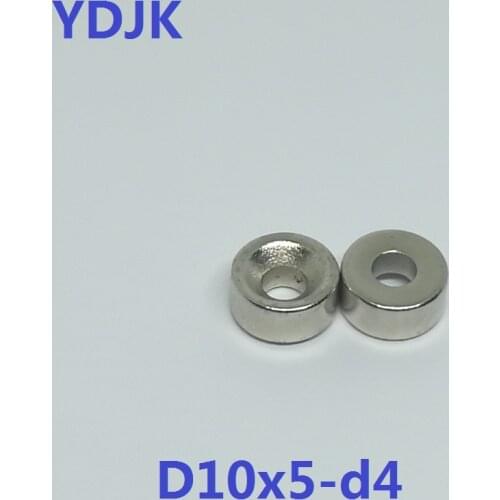 10 20 50 100PCS/LOT NdFeB Magnet 10x5 Hole 4 N35 disc D Countersunk Rare earth permanent Magnet 10*5 Neodymium magnets