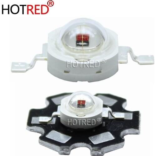 100PCS 3W High Power LED 730nm 740NM Lamp IR Far Red LED Far Infrared LED 3W 720NM IR LED Diode Emitter Light For Project DIY