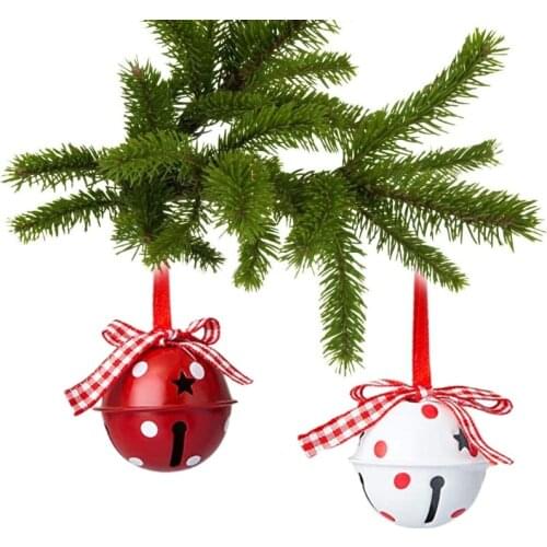 12 Pcs Large Christmas Bell Pendant Set DIY Christmas Jingle Bells Craft Metal