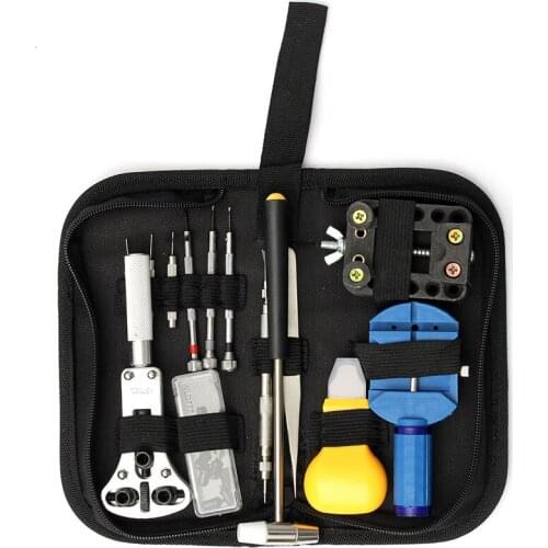 14 pcs Watch Repair tool Kit Watch Link Pin Remover Case Opener Spring Bar Remover Repair Tool Kit with Carrying Case