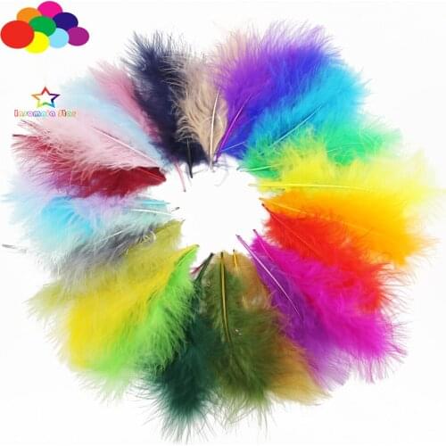 20-50PCS natural 10-15CM (4-6 inches) turkey wool full wool dyeing process decoration DIY jewelry dream catcher feather