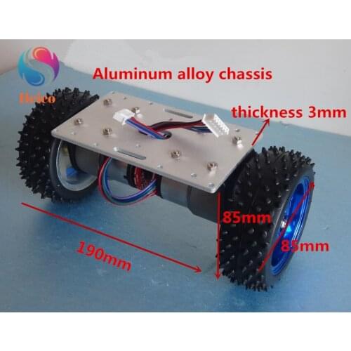 2WD Balancing Vehicle Base Aluminum Alloy Chassis Balance Car Chassis 37GB-520 Encoder Motor With AB Phase DIY Robot Model Toy