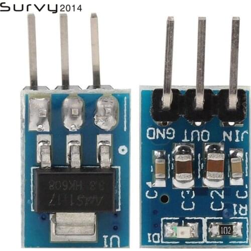 5pcs 5V To 3.3V DC-DC Step Down Power Supply Buck Module AMS1117 800MA Automatic Adjustable Boost Board Start Limit Voltage diy