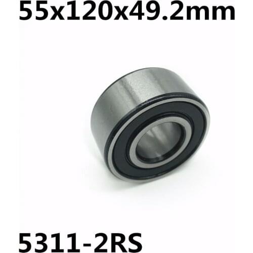 5311-2RS 55x120x49.2 mm 1Pcs Double row angular contact bearings 5311 High quality