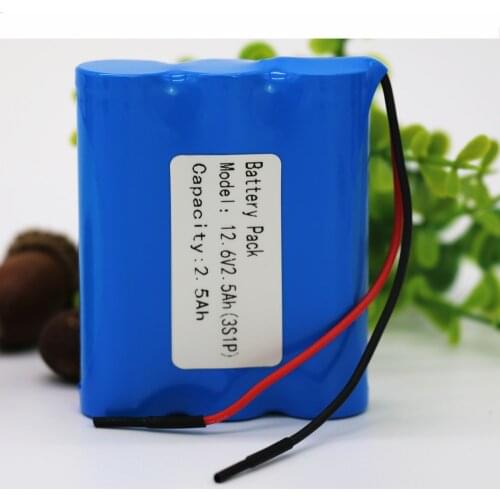 LXIAOYU 12V Battery 11.1V / 12.6V 2500mah 3S1P 18650 Lithium-ion Battery Pack with 5A BMS Power CCTV Camera, Etc
