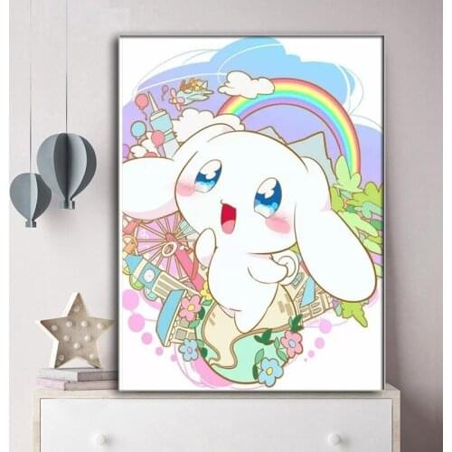 New sale diy diamond painting rhinestone embroidery cartoon anime big ear dog mosaic children room decoration gift family painti