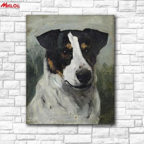 Large Wall Art Pet Dog At Home Canvas Painting For Living Room Home Decoration Oil Painting On Canvas Wall Painting Unframed
