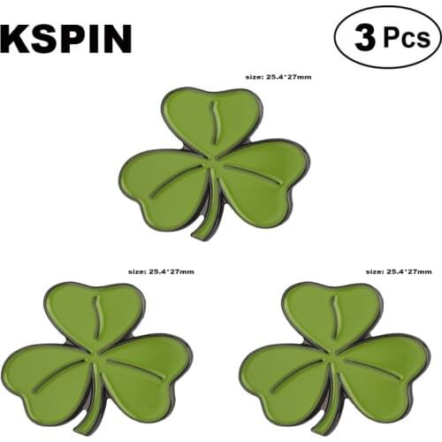 Clover Badges Green Leaf Lapel Pin Brooches Pins Flag badge Brooch Badges