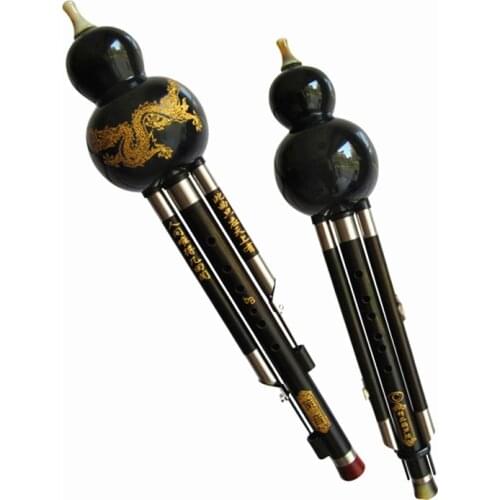 Ebony Three Tone Professional Hulusi C/ bB Flute Gourd Flauta Hulusi Detachable Folk Instrument Calabash Hulusi flute
