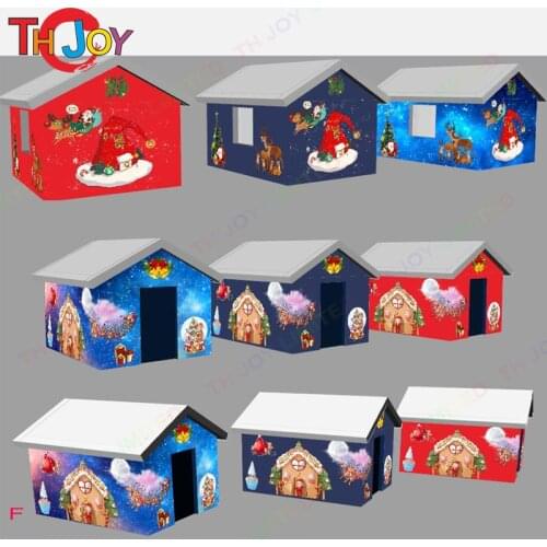 Free shipping!8x5m/6x4m giant outdoor inflatable Christmas house , inflatable santa grotto,inflatable christmas party tent/house