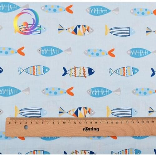 Haisen,Cartoon Printed Twill Cotton Fabric,DIY Quilting Sewing For Baby&Children Sheet,Pillow,Cushion,Toys Material,Half Meter