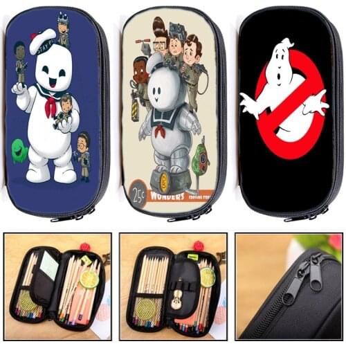 Kawaii Ghostbusters Large Capacity Waterproof School Pencil Cases Stationery Pencilcase Girls Pen Bag For School Supplies