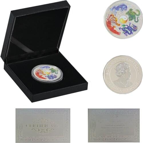 Chinese Ancient Myhical Creatureb 1OZ Silver Coin Elizabeth II For Collection W/ Luxury Box