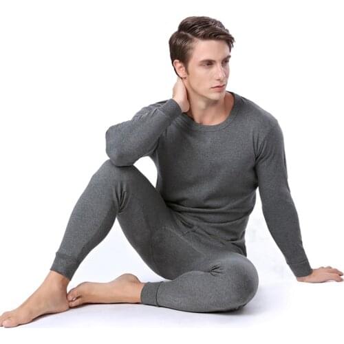 Thermal Underwear Sets For Men Winter Thermo Underwear Long Johns Winter Clothes Men Thick Thermal Clothing Solid Drop Shipping