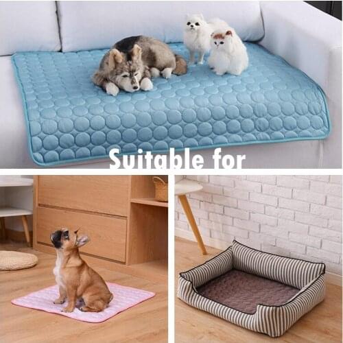 Dog Mat Cooling Summer Pad Mat For Dogs Cat Blanket Sofa Breathable Pet Dog Bed Summer Washable For Small Medium Large Dogs Car
