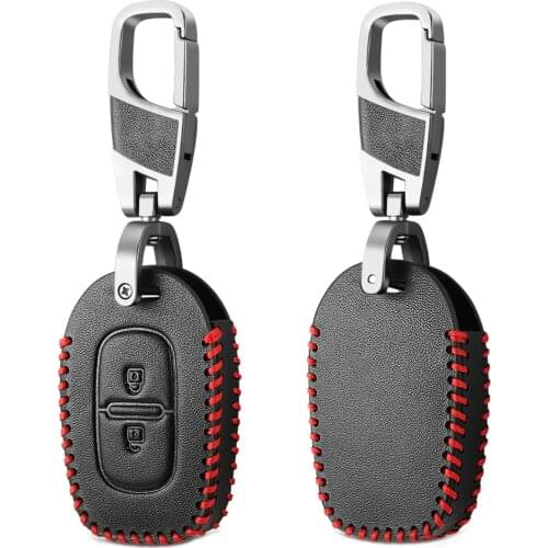Leather Car Key Case For Renault kwid Symbol Trafic for Dacia Sandero Logan Duster 2016 2017 2018 Auto Accessories