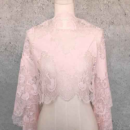 3 meters Long Pink Red Black Eyelash Lace For Lingerie Knitted Mesh Lace Fabrics 40cm width Underwear Black Color Lace Trims