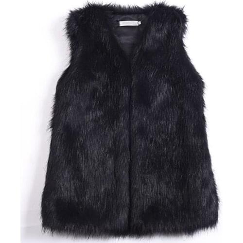 ZADORIN Fashion Slim Women Faux Fur Vest Gilet Long Furry Sleeveless Fur Jacket Cheap Fur Coats Casual Streetwear veste femme