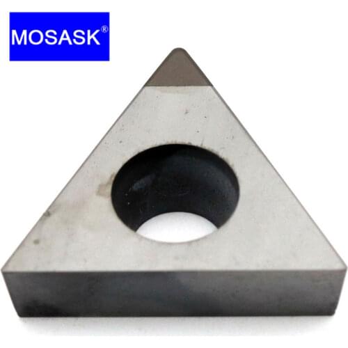 MOSASK 1pcs TPGT 08 09 11 CBN1 Cemented Cast Iron And Hardened Materials Finish Machining Tungsten Carbide Inserts