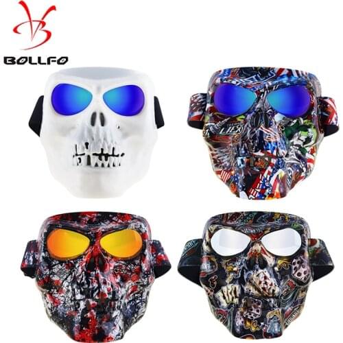 Men Women Ski Mask Goggles Snowboard Snowmobile Skiing Windproof Eyewear Sport Cycling Glasses Skull Ghost Motocross Faceshield