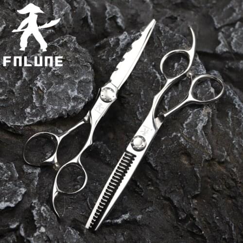 FnLune 6.0 ATS-34 Steel Professional Hair Salon Scissors Cut Barber Accessorie Haircut Thinning Shear Hairdressing Tool Scissors