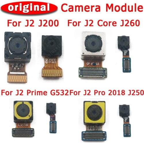 Original Front Rear Back Camera For Samsung Galaxy J2 Core Prime J2 Pro 2018 Main Facing Camera Module Flex Replacement Parts