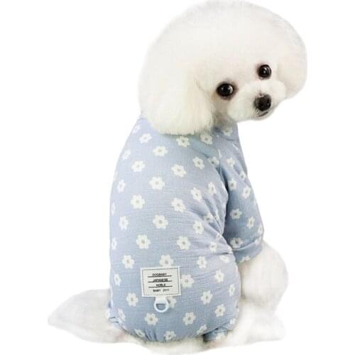 Pet Pajamas For Dogs Cat Clothes Cotton Puppy Jumpsuit Print Clothes Shirt S-2XL 2020